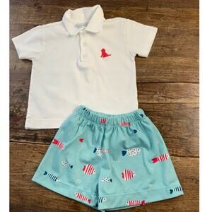 James & Lottie 2 pc Boys shorts set size‎ 18 mo